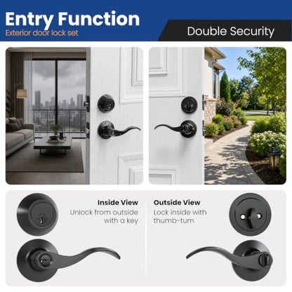 Door Handle with Lock and Key