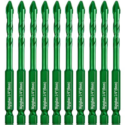 10PC Green 1 4 inch Upgraded Concrete Drill Bit (1/4 in / Green)