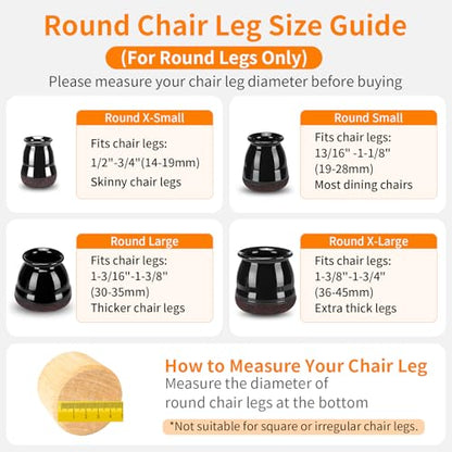 Chair Leg Floor Protectors for Hardwood Floors