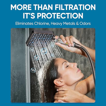 Filtered Shower Head with Handheld (Square / 2. Oil Rubbed Bronze)
