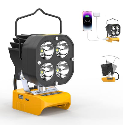 Portable Flashlight Cordless Jobsite Light 8000LM