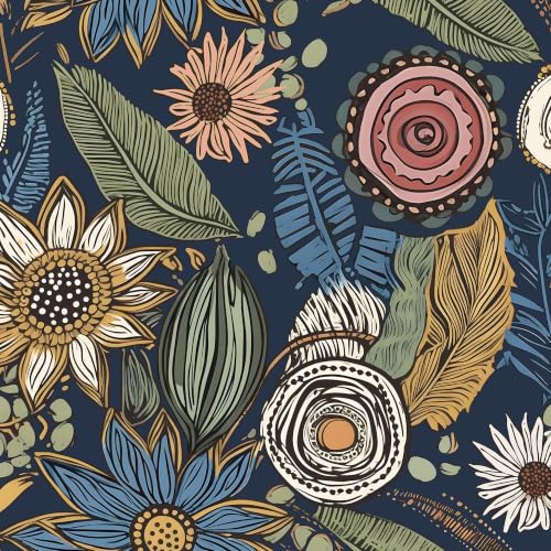 Vintage Boho Floral Peel and Stick Wallpaper