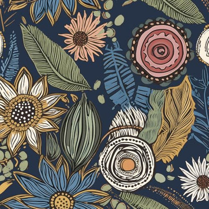Vintage Boho Floral Peel and Stick Wallpaper