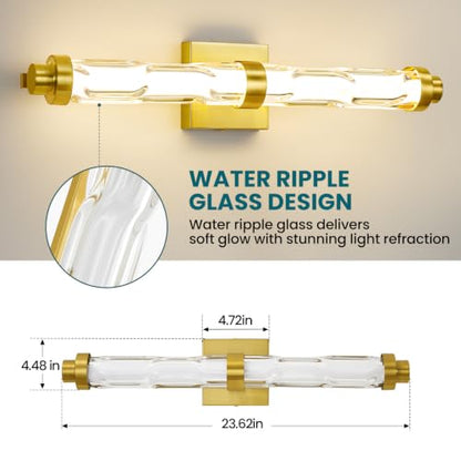 LED Modern Wall Sconces (Gold / 24-Inch)