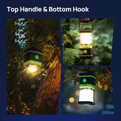 1000LM LED Camping Lantern Rechargeable (Light Green / 1 Pack)