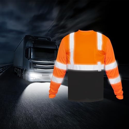 High Visibility Long Sleeve Reflective Safety Shirt for Working