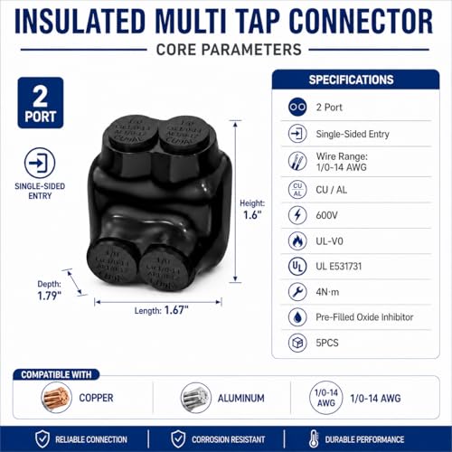 2 Port Insulated Multi Tap Connector