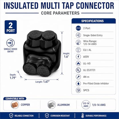2 Port Insulated Multi Tap Connector