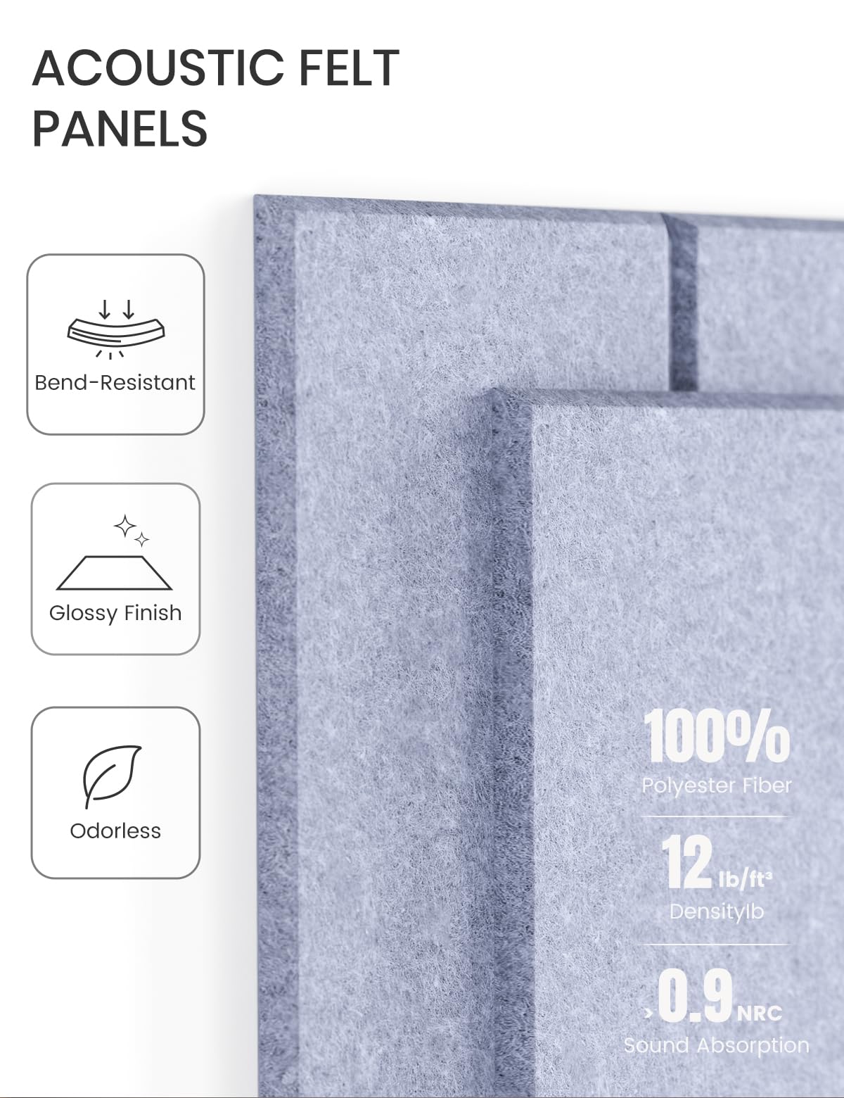 36" x 24" Large Felt Bulletin Board (Lavender-1 / Bold-stripe 6-pack)