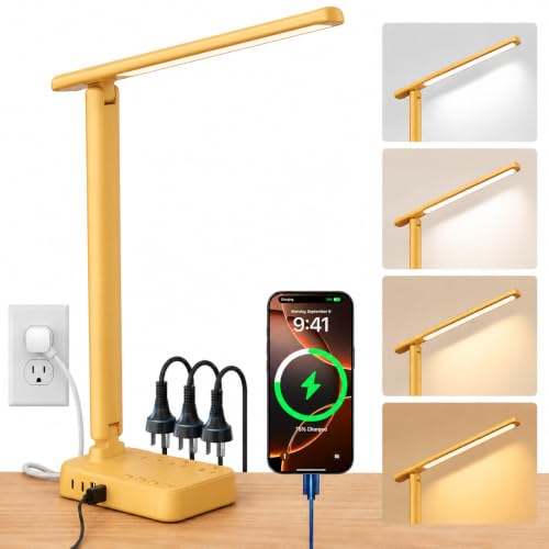 LED Desk Lamp with Power Strip
