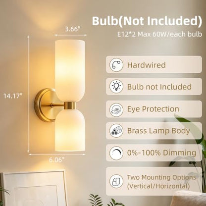 Wall Sconces Set of Two Bathroom Vanity Light