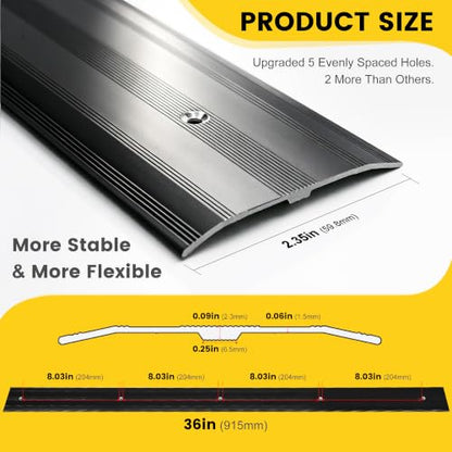 Aluminum Door Threshold Strip 36" L x 2.4" W
