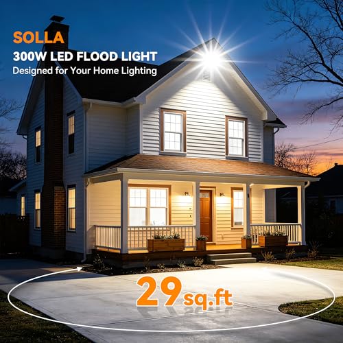 300W LED Flood Lights Outdoor (Black / 300 Watt)