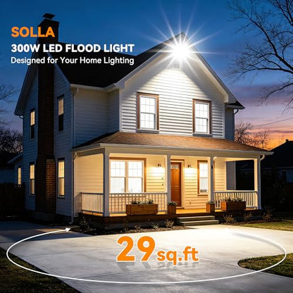 300W LED Flood Lights Outdoor (Black / 300 Watt)