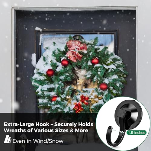 Large Suction Cup Hooks for Door Wreaths