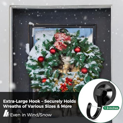 Large Suction Cup Hooks for Door Wreaths
