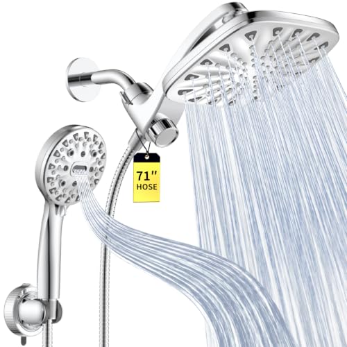 Dual Rainfall Shower Head With Handheld (Chrome)