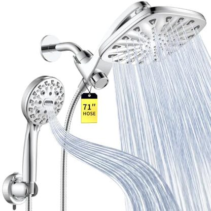 Dual Rainfall Shower Head With Handheld (Chrome)