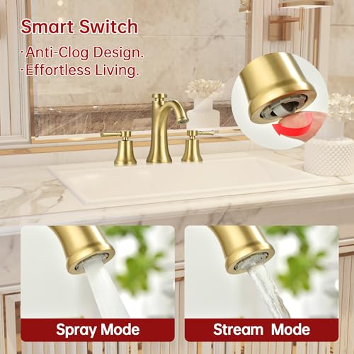 3 Hole Widespread Bathroom Faucet