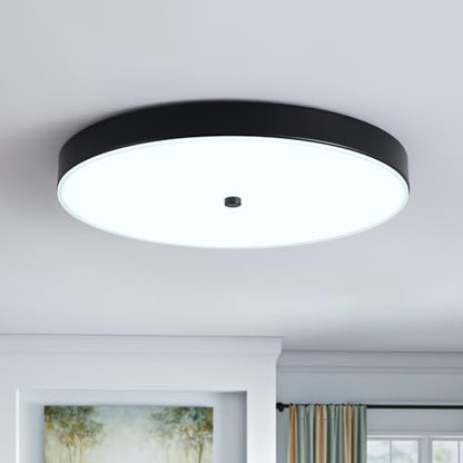 12" Black Flush Mount Ceiling Light Fixture