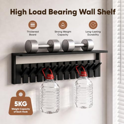 Coat Rack with 12 Hooks
