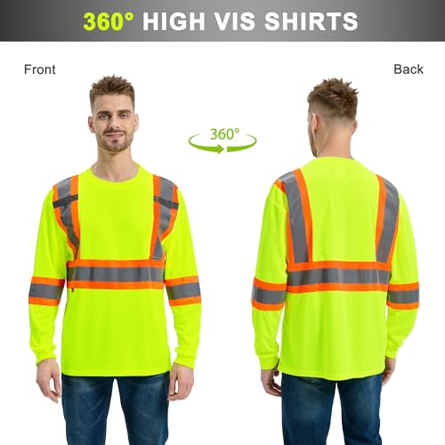 Hi Vis Long Sleeve Safety Shirts