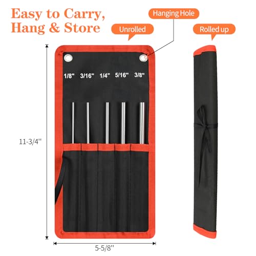 5pcs 8in Pin Punch Set