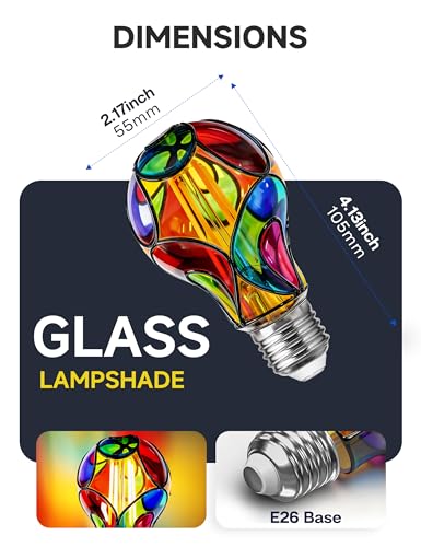 Stained Glass Light Bulb (Pink Tone Color)