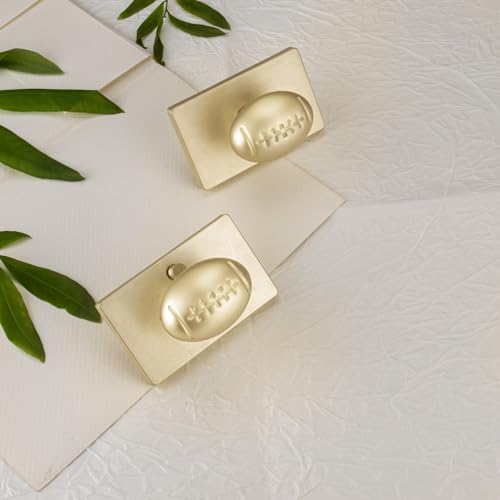 Brushed Gold Door Knob with Push Lock for Bath & Bedroom