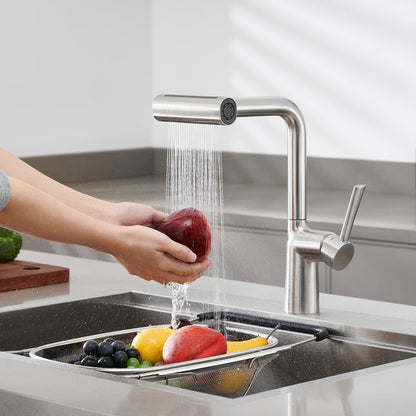 Waterfall Kitchen Faucets with Pull Down Sprayer (Waterfall / W-Stainless Steel)