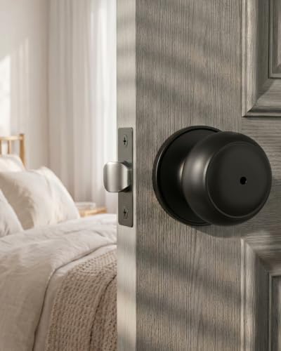 Matte Black Door Knobs (Black)