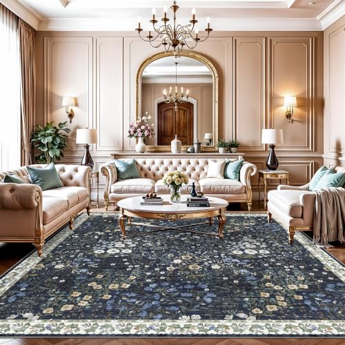 10x10 Square Area Rug Living Room (Blue / 10x10)