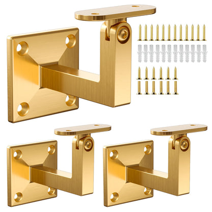 3 Pack Gold Handrail Brackets (Gold / SS304 - 3 Pack)