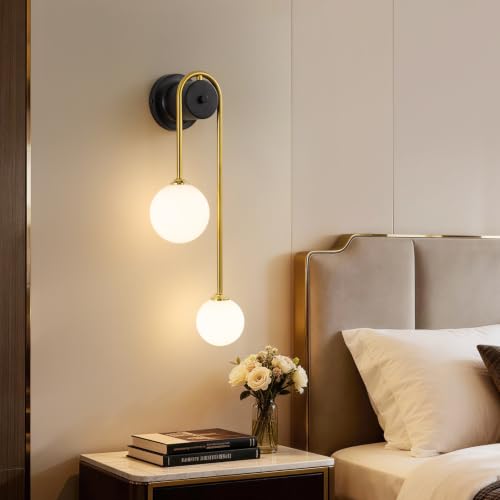 Globe Wall Sconce (Black and Gold)