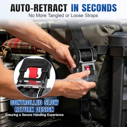 Retractable Ratchet Straps Heavy Duty