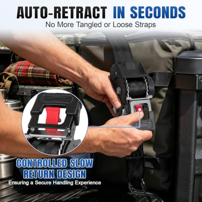 Retractable Ratchet Straps Heavy Duty