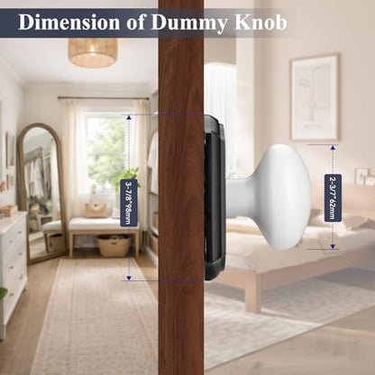 White Door Knobs Interior with Black Camelot Trim