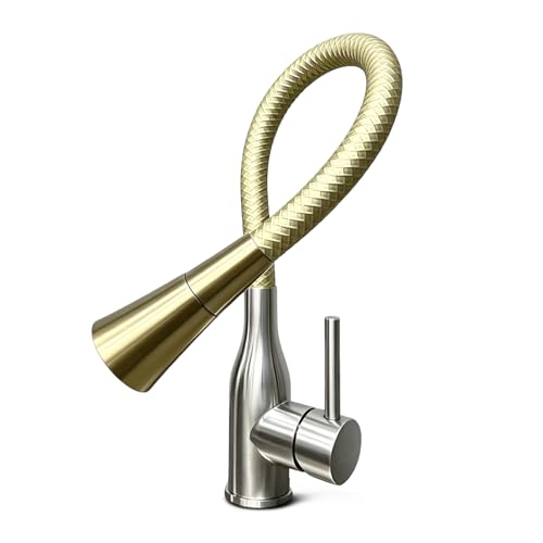 Kitchen Faucet Flexible Silicone Sprayer Single Handle Pull Down Kitchen Sink Faucet