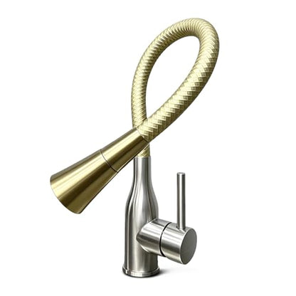 Kitchen Faucet Flexible Silicone Sprayer Single Handle Pull Down Kitchen Sink Faucet