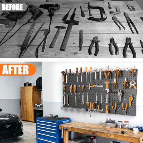 Garage Tools Organizer Boards Kit with Hooks