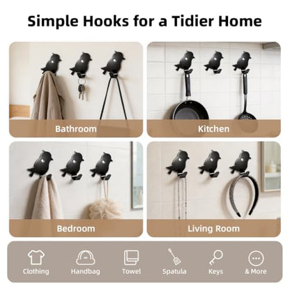 Stainless Adhesive Shower Hooks for Bathroom