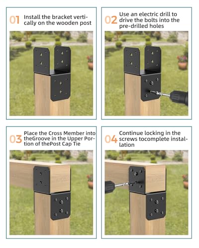 4 Pack 4x4 Post Bracket Kit