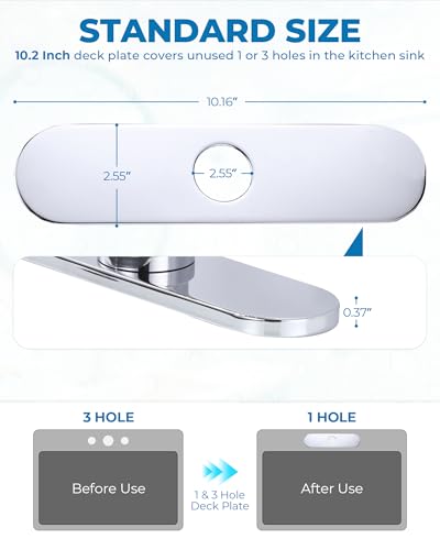 10.2 Inch Faucet Deck Plate (Chrome)