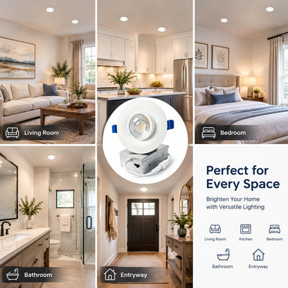 Gimbal LED Recessed Light (4P-White / 3 Inch)