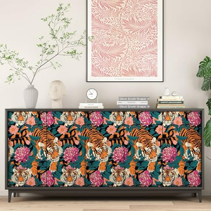 Boho Floral Wallpaper Peel and Stick Bold Colorful Contact Paper