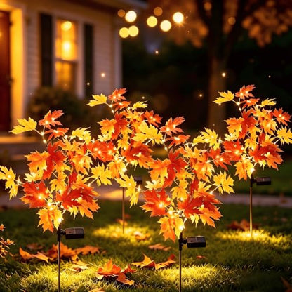 Solar Christmas Tree & Flower Lights