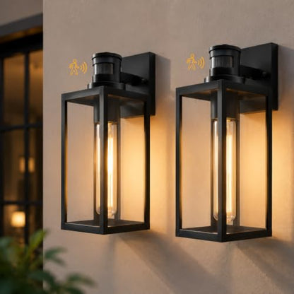 Black Outdoor Wall Light Motion Sensor