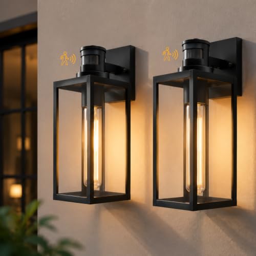Black Outdoor Wall Light Motion Sensor