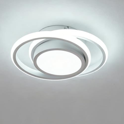 Small Modern Full Spectrum LED Ceiling Light 2 Ring Hallway Lamp for Hallway