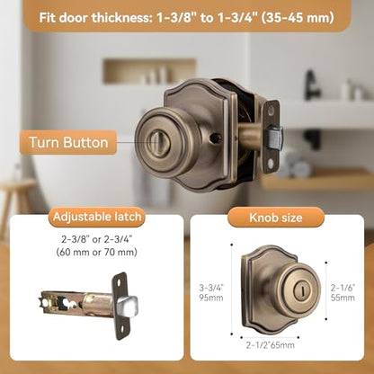 Black Door Knobs with Square Rosette